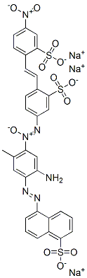 trisodium 5-[[2-amino-5-methyl-4-[[4-[2-(4-nitro-2-sulphonatophenyl)vinyl]-3-sulphonatophenyl]azoxy]phenyl]azo]naphthalene-1-sulphonate CAS#: 85711-25-7