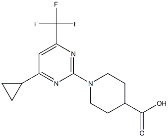 1-[4-Cyclopropyl-6-(trifluoromethyl)pyrimidin-2-yl]piperidine-4-carboxylic acid CAS#: 862652-23-1
