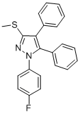 1-(4-FLUOROPHENYL)-3-METHYLTHIO-4,5-DIPHENYL-1H-PYRAZOLE CAS#: 871110-21-3