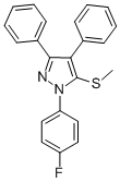 1-(4-FLUOROPHENYL)-3,4-DIPHENYL-5-METHYLTHIO-1H-PYRAZOLE CAS#: 871110-09-7