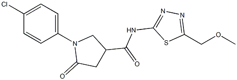 1-(4-chlorophenyl)-N-[5-(methoxymethyl)-1,3,4-thiadiazol-2-yl]-5-oxopyrrolidine-3-carboxamide CAS#: 879602-28-5