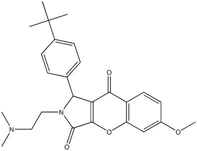1-(4-tert-butylphenyl)-2-[2-(dimethylamino)ethyl]-6-methoxy-1,2-dihydrochromeno[2,3-c]pyrrole-3,9-dione CAS#: 886153-15-7