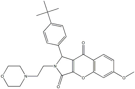 1-(4-tert-butylphenyl)-6-methoxy-2-[2-(4-morpholinyl)ethyl]-1,2-dihydrochromeno[2,3-c]pyrrole-3,9-dione CAS#: 886158-84-5