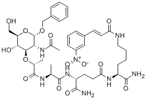 1-ALPHA-O-BENZYL-N-ACETYLMURAMYL-ALA-D-ISOGLN-LYS(TRANS(M-NITROCINNAMOYL)-NH2)-NH2 CAS#: 863918-60-9