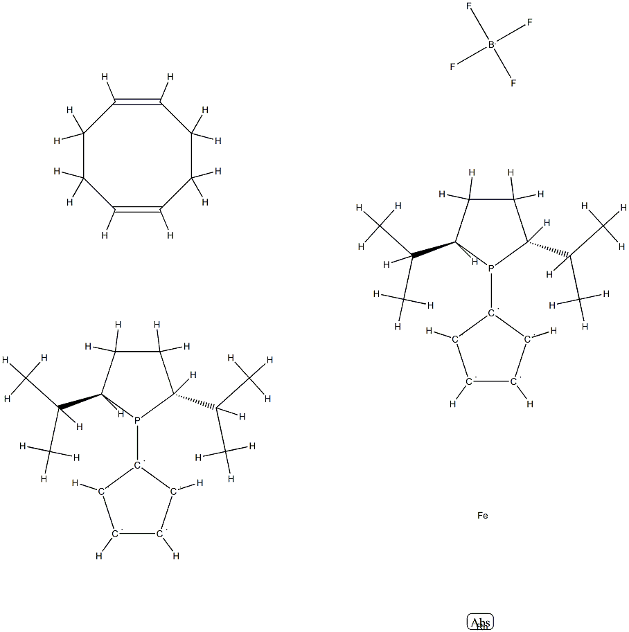 1,1Bis((2R,5R)-2,5-di-i-propylphospholano)ferrocene(cyclooctadiene)rhodium(I) tetrafluoroborate CAS#: 849773-96-2