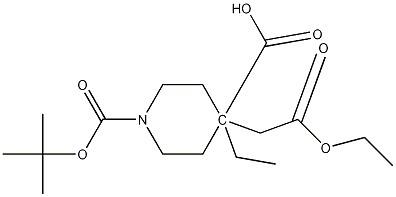 1,4-Piperidinedicarboxylic acid, 4-(2-ethoxy-2-oxoethyl)-, 1-(1,1-dimethylethyl) 4-ethyl ester CAS#: 867009-56-1