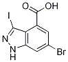 1H-Indazole-4-carboxylic acid, 6-broMo-3-iodo- CAS#: 885523-77-3