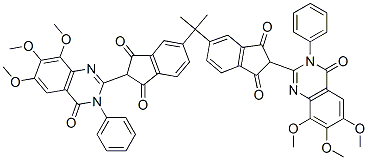 1H-Indene-1,3(2H)-dione, 5,5-(1-methylethylidene)bis[2-(3,4-dihydro-6,7,8-trimethoxy-4-oxo-3-phenyl-2-quinazolinyl)- CAS#: 859220-71-6