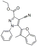 1H-Pyrazole-3-carboxylic acid, 4-cyano-5-(3-methyl-2-benzofuranyl)-1-phenyl-, ethyl ester CAS#: 883554-84-5