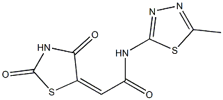 2-(2,4-dioxo-1,3-thiazolidin-5-ylidene)-N-(5-methyl-1,3,4-thiadiazol-2-yl)acetamide CAS#: 853744-89-5