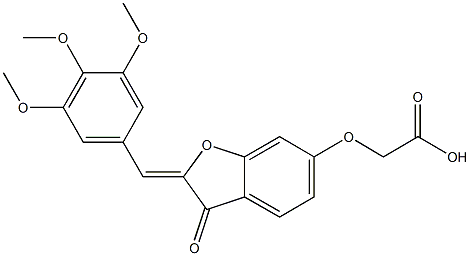 2-((3-Oxo-2-(3,4,5-trimethoxybenzylidene)-2,3-dihydrobenzofuran-6-yl)oxy)acetic acid CAS#: 859662-11-6