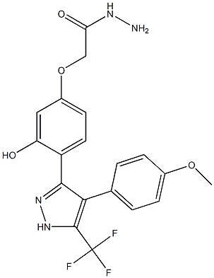 2-{3-hydroxy-4-[4-(4-methoxyphenyl)-5-(trifluoromethyl)-1H-pyrazol-3-yl]phenoxy}acetohydrazide CAS#: 879464-60-5