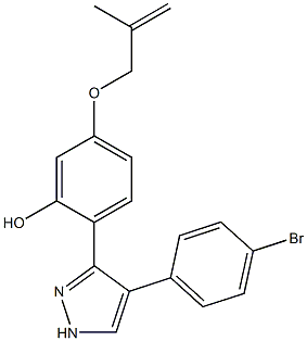 2-[4-(4-bromophenyl)-1H-pyrazol-3-yl]-5-[(2-methylprop-2-en-1-yl)oxy]phenol CAS#: 879477-39-1