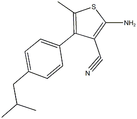 2-AMINO-4-(4-ISOBUTYLPHENYL)-5-METHYLTHIOPHENE-3-CARBONITRILE CAS#: 861408-82-4