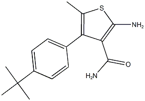 2-AMINO-4-(4-TERT-BUTYLPHENYL)-5-METHYLTHIOPHENE-3-CARBOXAMIDE CAS#: 861451-49-2