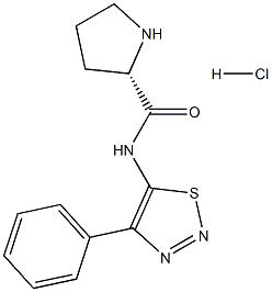 2-Pyrrolidinecarboxamide, N-(4-phenyl-1,2,3-thiadiazol-5-yl)-, monohydrochloride, (2S)- (9CI) CAS#: 873581-19-2