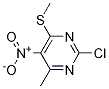 2-chloro-4-methyl-6-methylsulfanyl-5-nitro-pyrimidine CAS#: 856976-47-1
