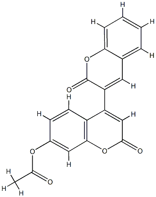 2,2'-dioxo-2H,2'H-3,4'-bichromen-7'-yl acetate CAS#: 855774-20-8