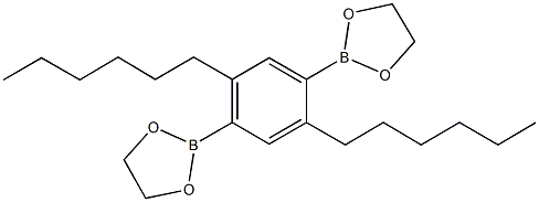2,5-Dihexyl-1,4-benzene-diboronic acid ethylene glycol ester CAS#: 883741-17-1