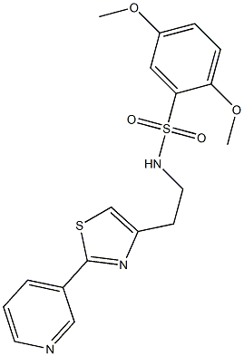 2,5-dimethoxy-N-(2-(2-(pyridin-3-yl)thiazol-4-yl)ethyl)benzenesulfonamide CAS#: 863512-09-8