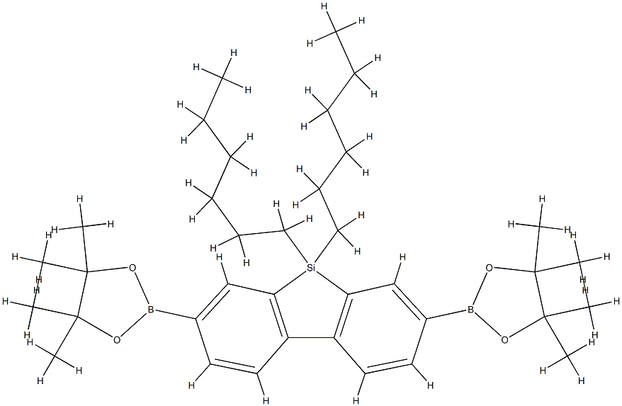 2,7-Bis(4,4,5,5-tetramethyl-1,3,2-dioxaborolane-2-yl)-9,9-dihexyl-9H-9-dibenzosilole CAS#: 852138-91-1