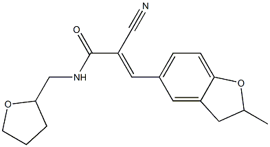 (2E)-2-cyano-3-(2-methyl-2,3-dihydro-1-benzofuran-5-yl)-N-(tetrahydrofuran-2-ylmethyl)prop-2-enamide CAS#: 872869-24-4
