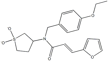 (2E)-N-(1,1-dioxidotetrahydrothiophen-3-yl)-N-(4-ethoxybenzyl)-3-(furan-2-yl)prop-2-enamide CAS#: 845663-03-8