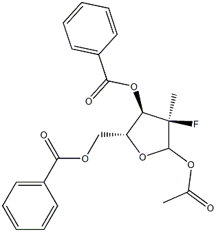 (2R,3R,4R,5R)-5-Acetoxy-2-(benzoyloxymethyl)-4-fluoro-4-methyltetrahydrofuran-3-yl benzoate CAS#: 874638-93-4