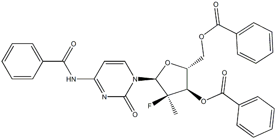 (2R,3R,4R,5S)-5-(4-benzaMido-2-oxopyriMidin-1(2H)-yl)-2-((benzoyloxy)Methyl)-4-fluoro-4-Methyltetrahydrofuran-3-yl benzoate CAS#: 874638-94-5