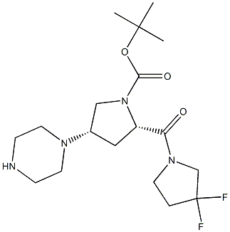 (2S,4S)-1-Boc-2-(3,3-difluoropyrrolidine-1-carbonyl)-4-(1-piperazinyl)pyrrolidine CAS#: 869489-00-9