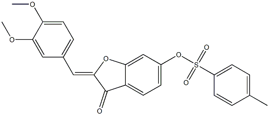 (2Z)-2-(3,4-dimethoxybenzylidene)-3-oxo-2,3-dihydro-1-benzofuran-6-yl 4-methylbenzenesulfonate CAS#: 879923-29-2