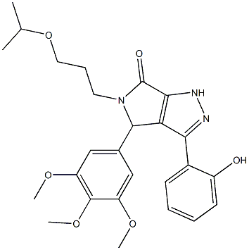 3-(2-hydroxyphenyl)-5-(3-isopropoxypropyl)-4-(3,4,5-trimethoxyphenyl)-4,5-dihydropyrrolo[3,4-c]pyrazol-6(1H)-one CAS#: 879929-54-1