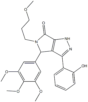 3-(2-hydroxyphenyl)-5-(3-methoxypropyl)-4-(3,4,5-trimethoxyphenyl)-4,5-dihydropyrrolo[3,4-c]pyrazol-6(1H)-one CAS#: 879926-26-8