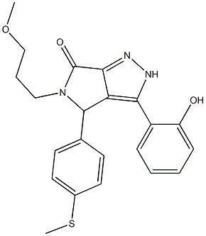3-(2-hydroxyphenyl)-5-(3-methoxypropyl)-4-[4-(methylsulfanyl)phenyl]-4,5-dihydropyrrolo[3,4-c]pyrazol-6(2H)-one CAS#: 879937-08-3
