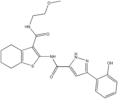 3-(2-hydroxyphenyl)-N-(3-{[(2-methoxyethyl)amino]carbonyl}-4,5,6,7-tetrahydro-1-benzothien-2-yl)-1H-pyrazole-5-carboxamide CAS#: 879430-48-5