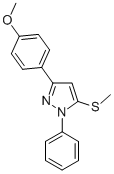 3-(4-METHOXYPHENYL)-5-METHYLTHIO-1-PHENYL-1H-PYRAZOLE CAS#: 871110-00-8
