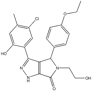 3-(5-chloro-2-hydroxy-4-methylphenyl)-4-(4-ethoxyphenyl)-5-(2-hydroxyethyl)-4,5-dihydropyrrolo[3,4-c]pyrazol-6(1H)-one CAS#: 866245-75-2