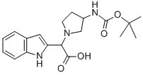 (3-BOC-AMINO-PYRROLIDIN-1-YL)-(1H-INDOL-2-YL)-ACETIC ACID CAS#: 885276-31-3