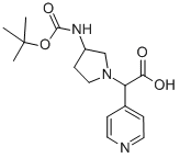 (3-BOC-AMINO-PYRROLIDIN-1-YL)-PYRIDIN-4-YL-ACETIC ACID CAS#: 885276-64-2
