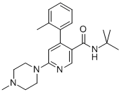 3-PYRIDINECARBOXAMIDE, N-(1,1-DIMETHYLETHYL)-4-(2-METHYLPHENYL)-6-(4-METHYL-1-PIPERAZINYL)- CAS#: 881743-64-2