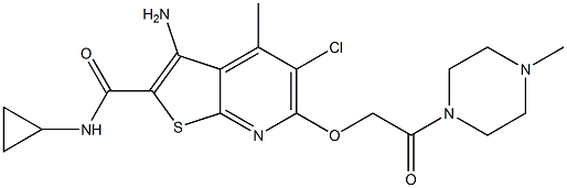 3-aMino-5-chloro-N-cyclopropyl-4-Methyl-6-(2-(4-Methylpiperazin-1-yl)-2-oxoethoxy)thieno[2,3-b]pyridine-2-carboxaMide CAS#: 886047-22-9