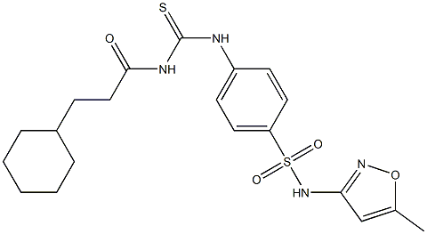 3-cyclohexyl-N-{[(4-{[(5-methyl-3-isoxazolyl)amino]sulfonyl}phenyl)amino]carbonothioyl}propanamide CAS#: 876286-38-3