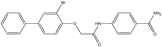 4-({[(3-bromo-4-biphenylyl)oxy]acetyl}amino)benzamide CAS#: 882577-25-5