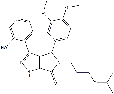 4-(3,4-dimethoxyphenyl)-3-(2-hydroxyphenyl)-5-(3-isopropoxypropyl)-4,5-dihydropyrrolo[3,4-c]pyrazol-6(1H)-one CAS#: 879930-06-0