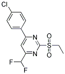 4-(4-CHLORO-PHENYL)-6-DIFLUOROMETHYL-2-ETHANESULFONYL-PYRIMIDINE CAS#: 862678-12-4