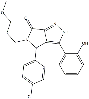 4-(4-chlorophenyl)-3-(2-hydroxyphenyl)-5-(3-methoxypropyl)-4,5-dihydropyrrolo[3,4-c]pyrazol-6(2H)-one CAS#: 879937-91-4