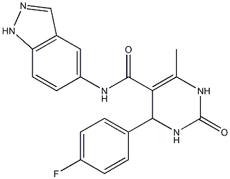 4-(4-fluorophenyl)-N-(1H-indazol-5-yl)-6-methyl-2-oxo-1,2,3,4-tetrahydropyrimidine-5-carboxamide CAS#: 817194-38-0