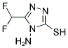 4-AMINO-5-(DIFLUOROMETHYL)-4H-1,2,4-TRIAZOL-3-YL HYDROSULFIDE CAS#: 832740-00-8