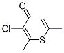 4H-Thiopyran-4-one, 3-chloro-2,6-dimethyl- CAS#: 850853-99-5