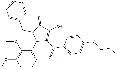 5-(2,3-dimethoxyphenyl)-3-hydroxy-4-(4-propoxybenzoyl)-1-(3-pyridinylmethyl)-1,5-dihydro-2H-pyrrol-2-one CAS#: 848672-57-1